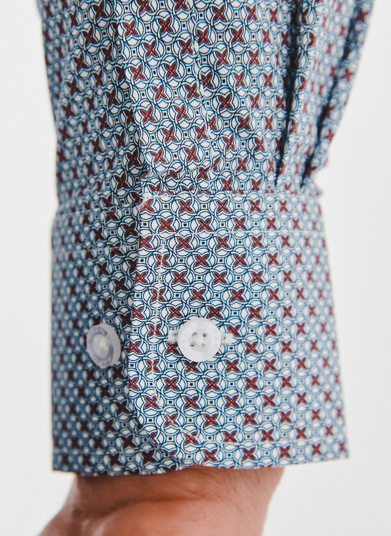 Koszula męska we wzór geometryczny