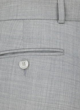 Szare spodnie garniturowe z wełny