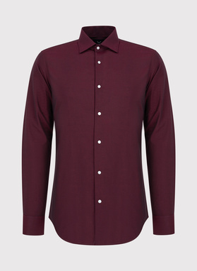 Bawełniana koszula męska w kolorze bordowym
