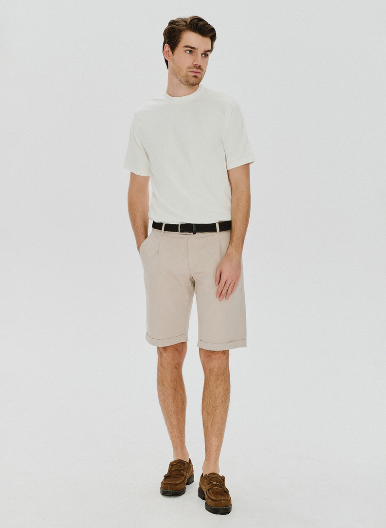 Męski t-shirt w kolorze ecru