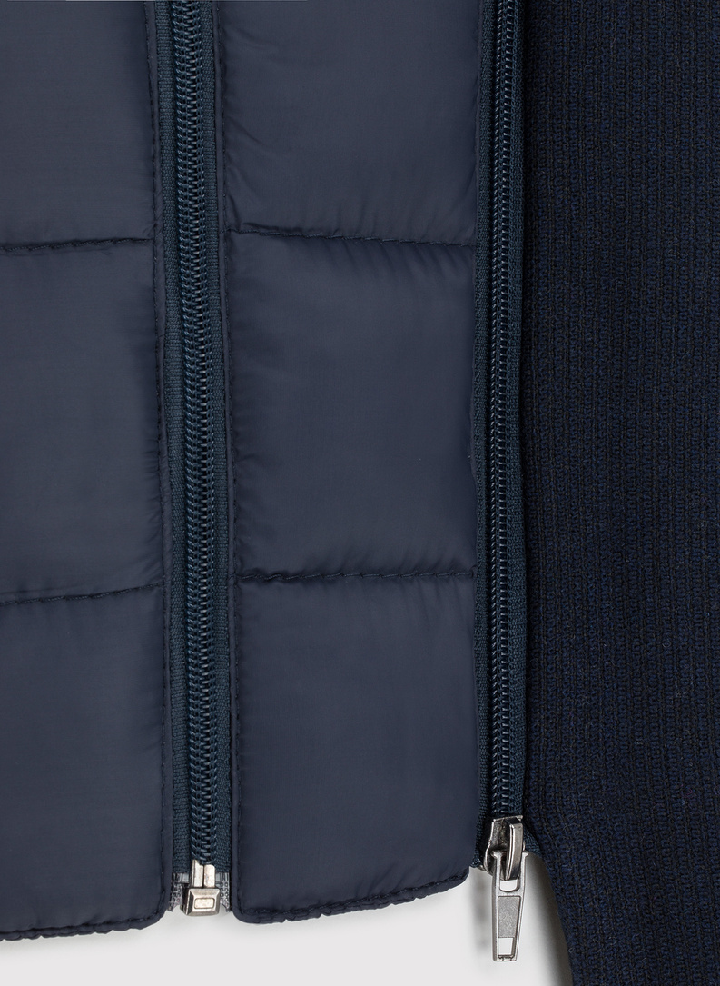 Granatowa marynarka męska z odpinaną podpinką