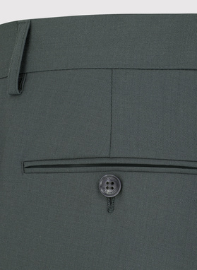 Zielone wełniane spodnie garniturowe