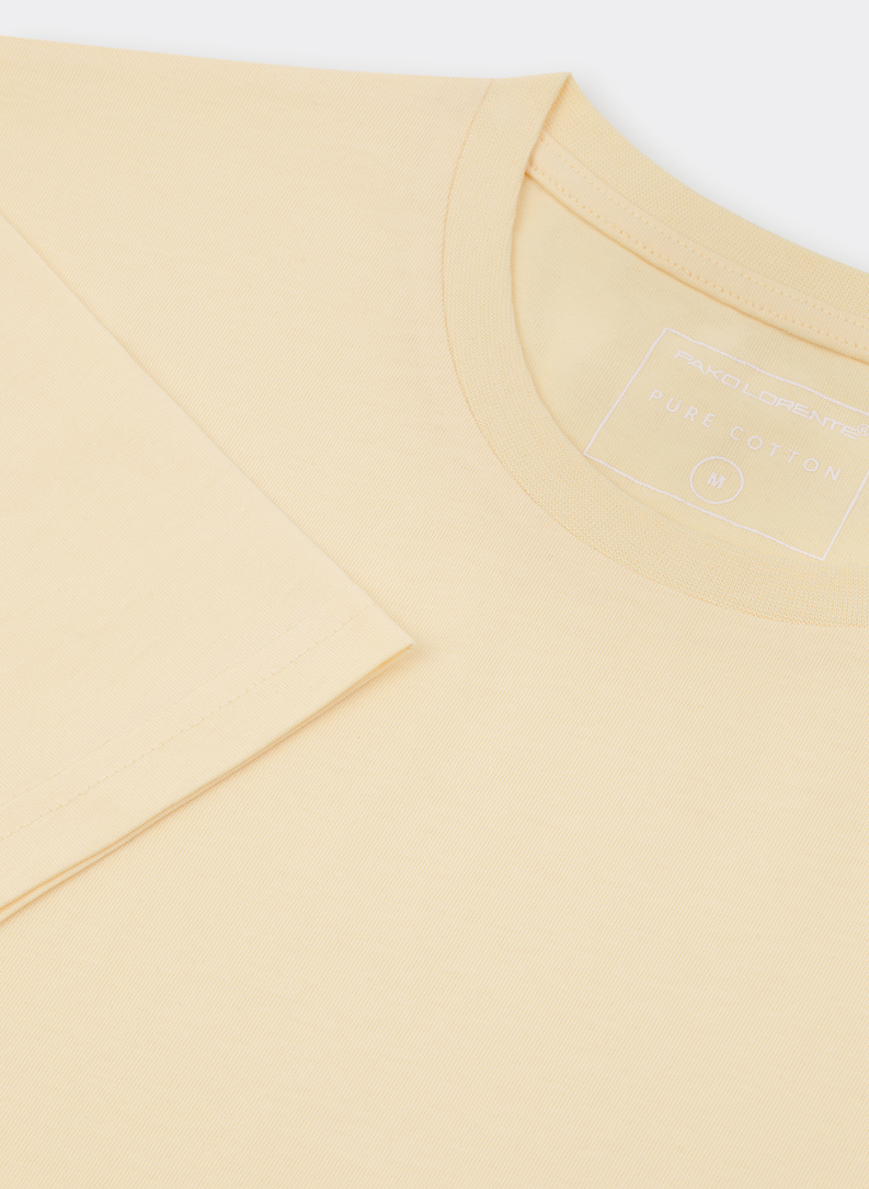 Bawełniany żółty t-shirt