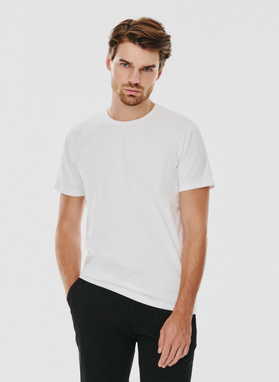 Biały gładki T-shirt Basic