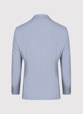 Niebieska marynarka garniturowa