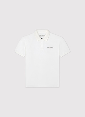 Biały bawełniany t-shirt polo