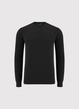 Czarny sweter męski o-neck