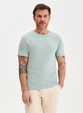 Bawełniany zielony t-shirt