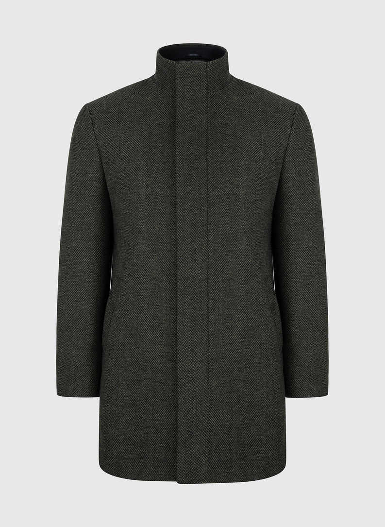 Płaszcz męski w kolorze zielonym