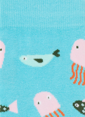 Niebieskie skarpetki w ryby DTS-SX-503-Z