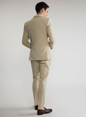 Beżowa kamizelka garniturowa P22SP-8X-009-E-S