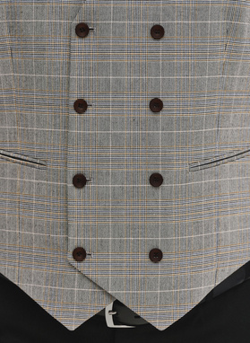 Dwurzędowa kamizelka w kratę