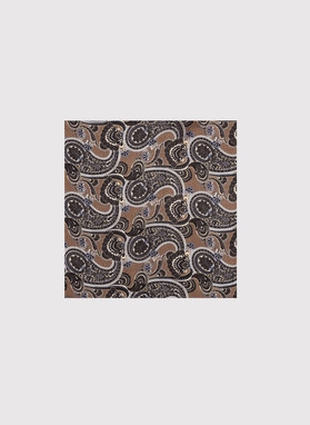 Brązowa poszetka męska paisley