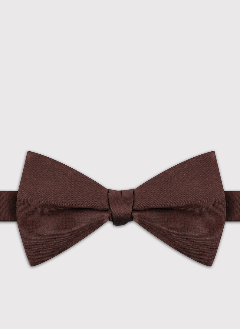 Brązowa jedwabna mucha męska