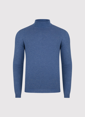 Półgolf męski w niebieskim kolorze