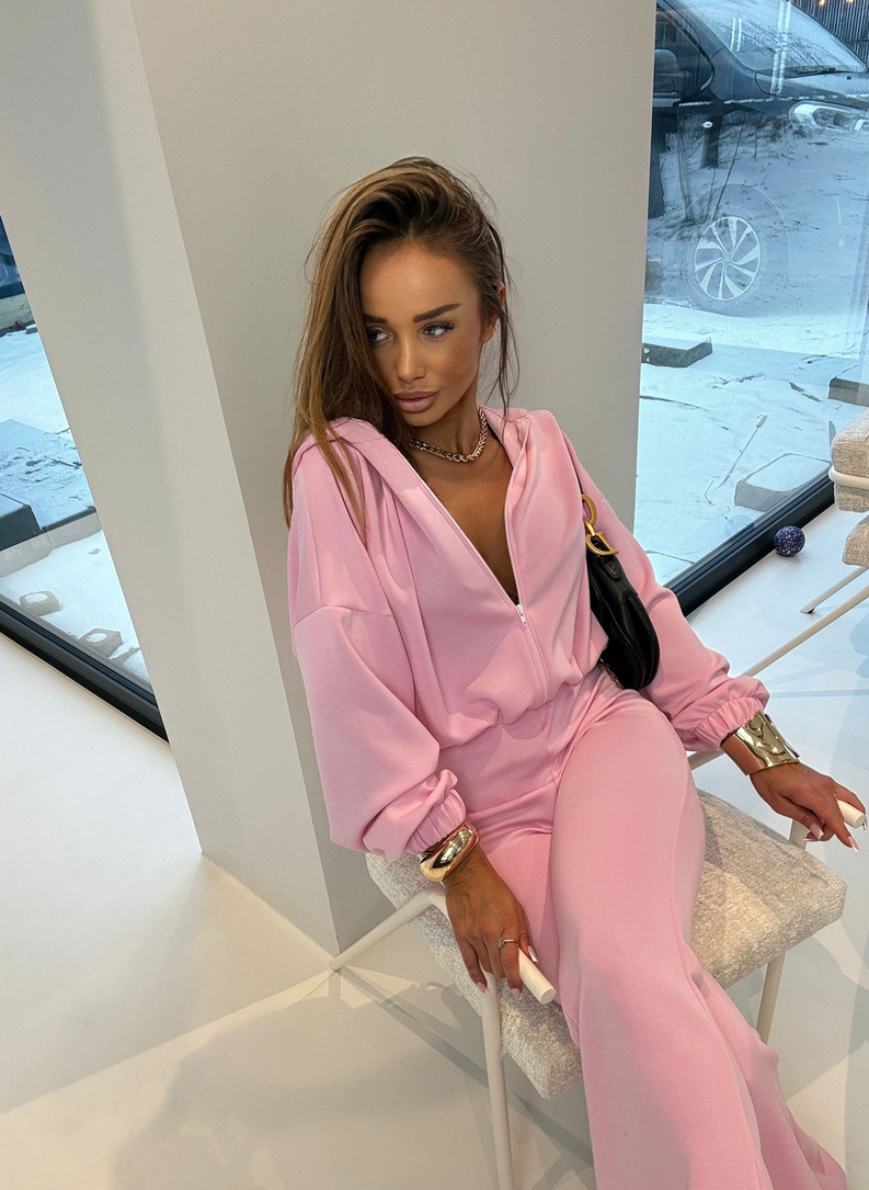 Komplet damski ENO w kolorze różowym