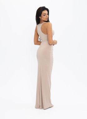 AMARA DRESS w kolorze beżowym