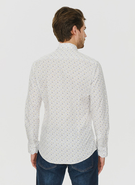 Męska koszula w mikrowzór 