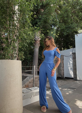 Bluza Phuket + szerokie spodnie - chaber