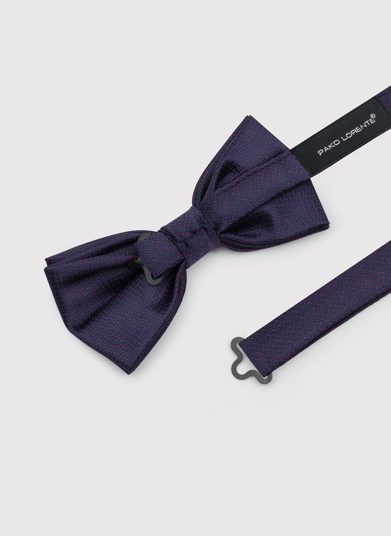 Ciemnofioletowa muszka męska 