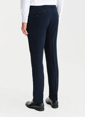 Granatowe spodnie ganiturowe