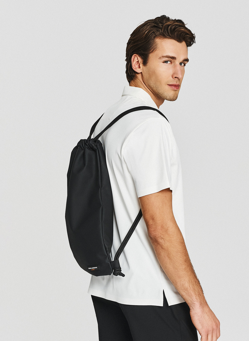 Plecak-worek męski w kolorze czarnym