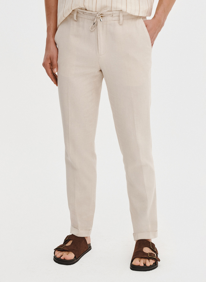 Lniane spodnie męskie