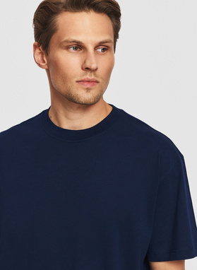 Granatowy t-shirt oversize