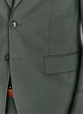 Zielona wełniana marynarka garniturowa