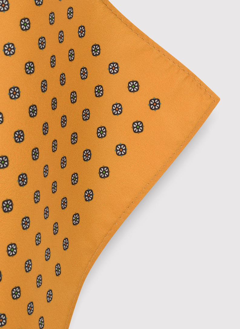 Męska poszetka w kolorze żółtym