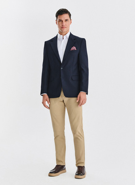 Wełniana marynarka w kolorze granatowym