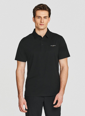 Czarny t-shirt polo