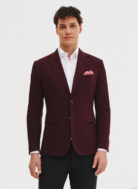 Dzianinowa marynarka w kolorze bordowym