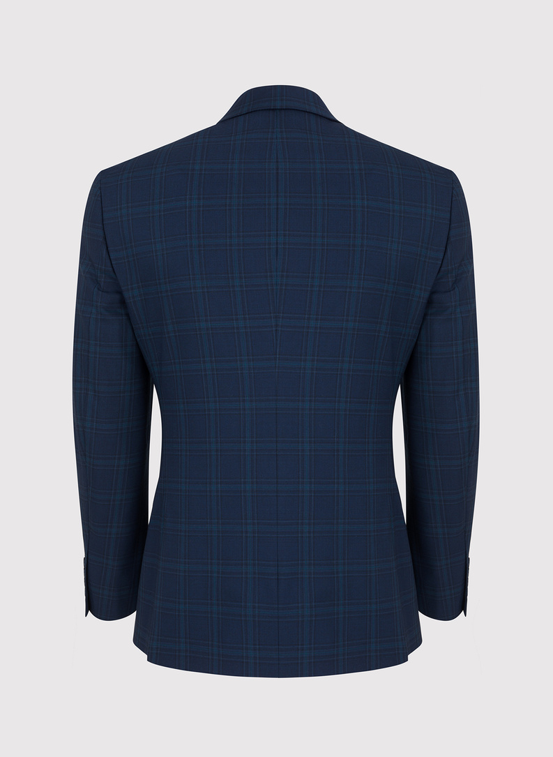 Granatowa marynarka garniturowa z wełną