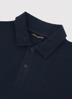 Granatowe polo męskie z bawełny