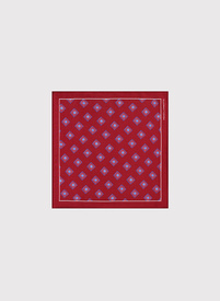 Czerwona poszetka męska w romby