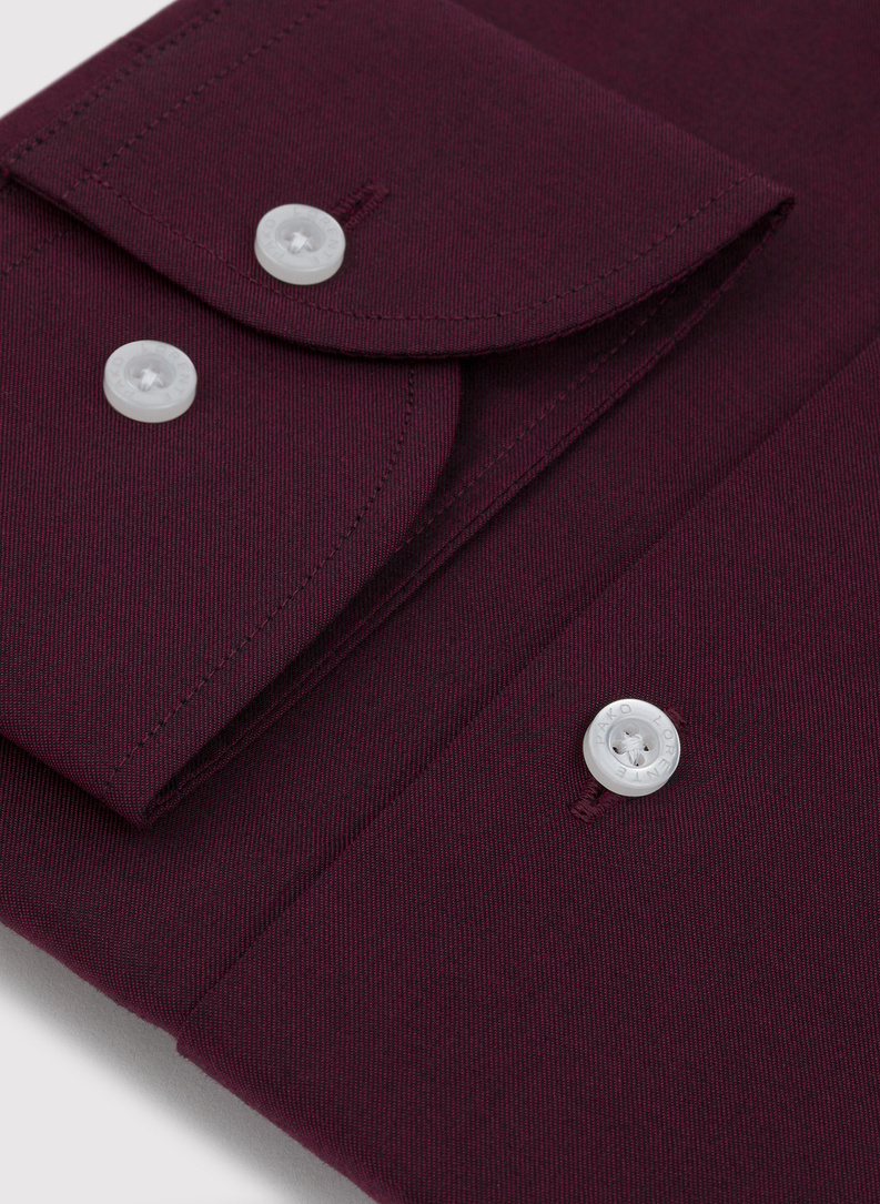 Bawełniana koszula męska w kolorze bordowym