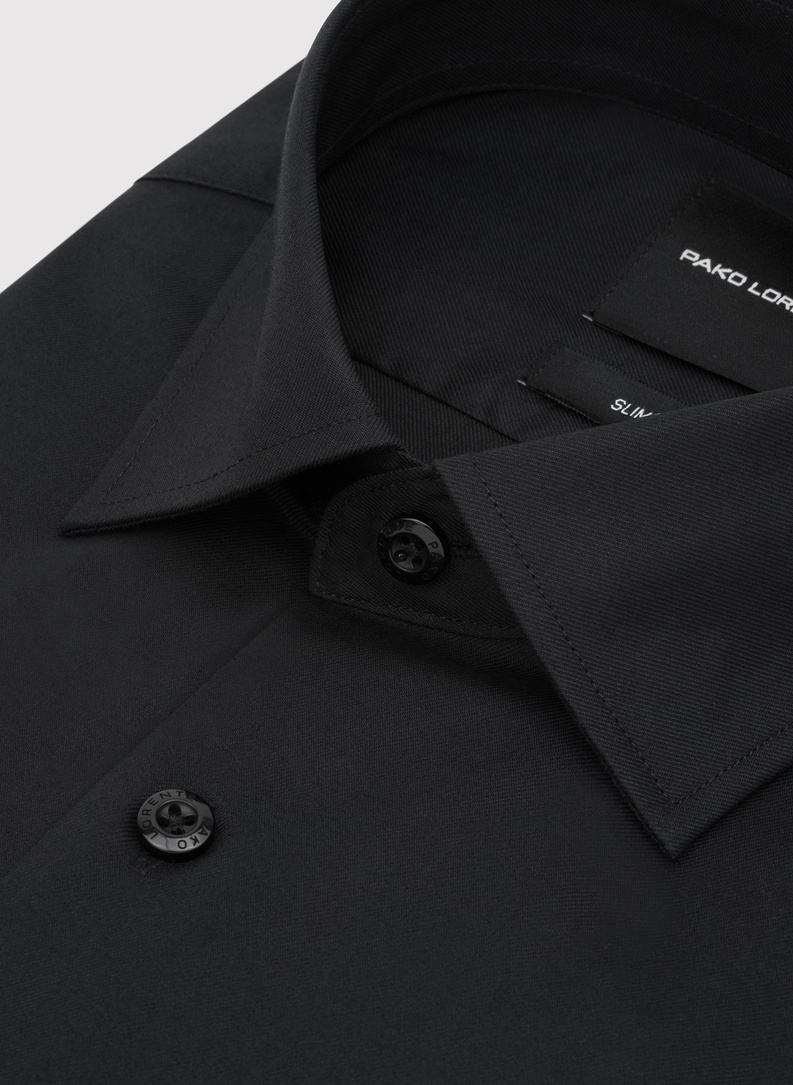 Czarna koszula męska z bawełny