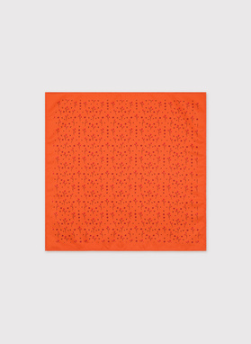 Pomarańczowa poszetka w kwiatki