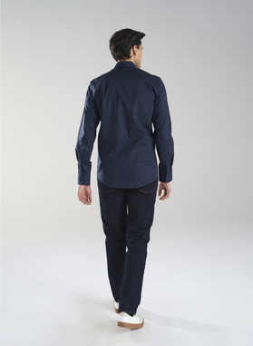 Granatowa koszula w gwiazdki