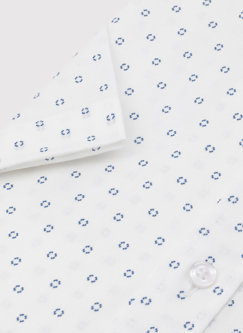 Koszula męska w niebieski mikrowzór