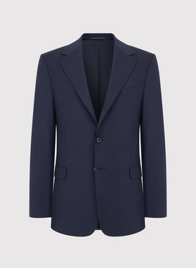 Wełniana marynarka garniturowa w kolorze granatowym