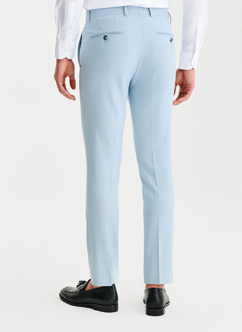 Błękitne spodnie ganiturowe