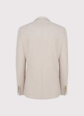 Beżowa marynarka z dzianiny