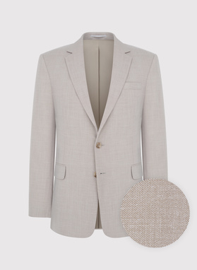 Gładki beżowy garnitur męski