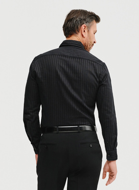 Bawełniana koszula męska w czarnym kolorze