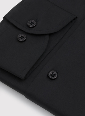 Czarna koszula męska z długim rękawem