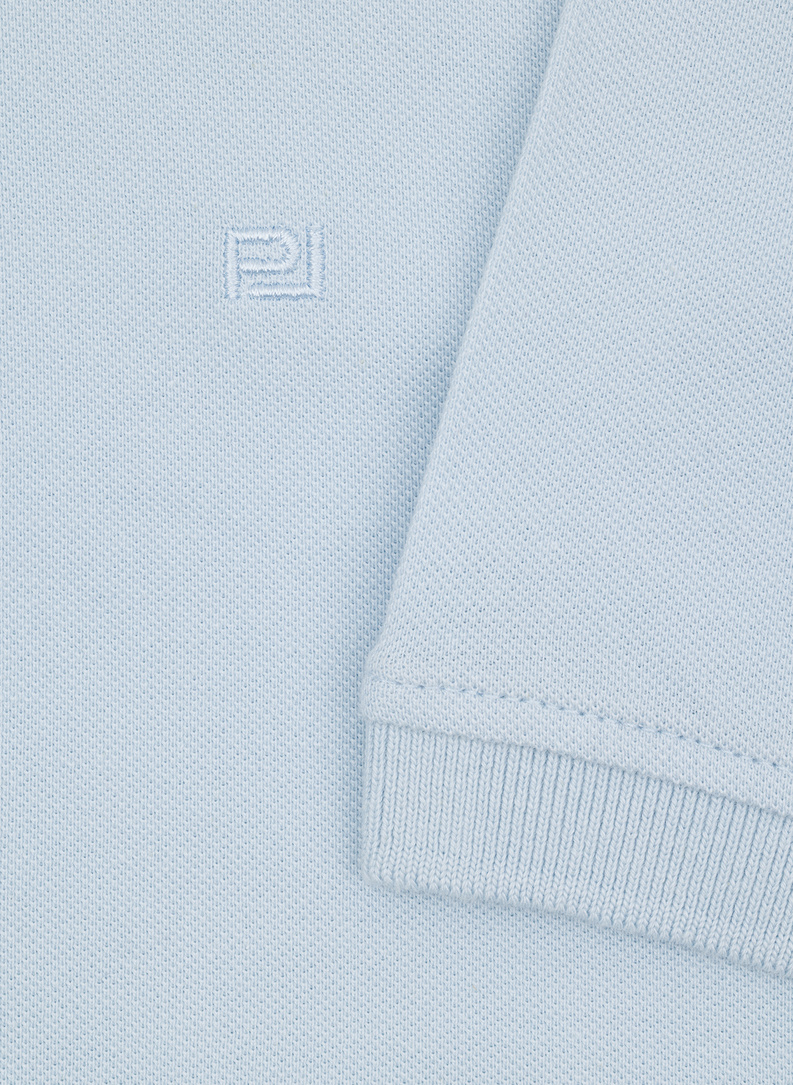 Niebieskie męskie polo z bawełny