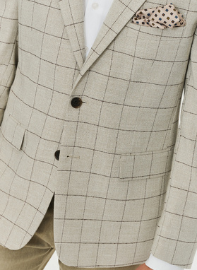 Casualowa marynarka męska w kratę