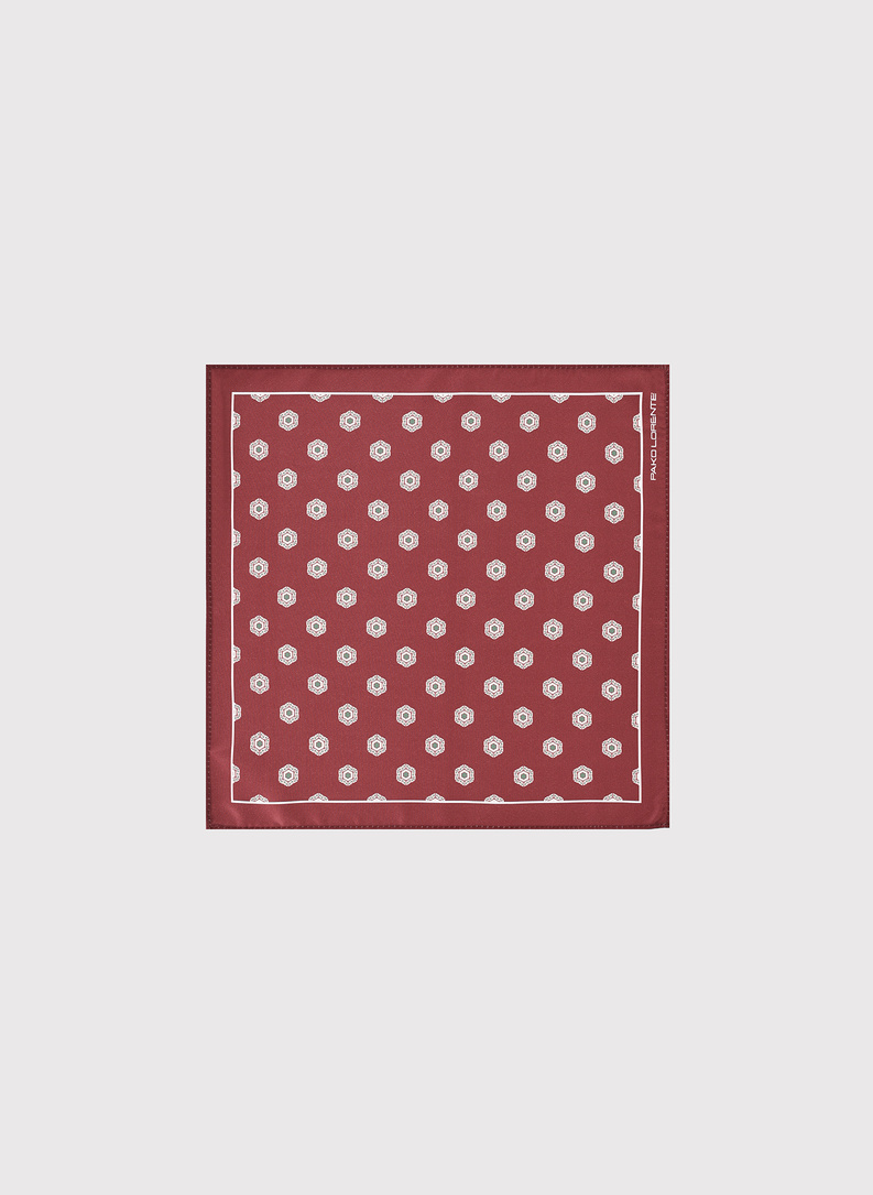 Bordowa poszetka męska sześciokąty